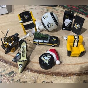 Collection of 8 NHL PITTSBURGH Penguins HOCKEY ornaments